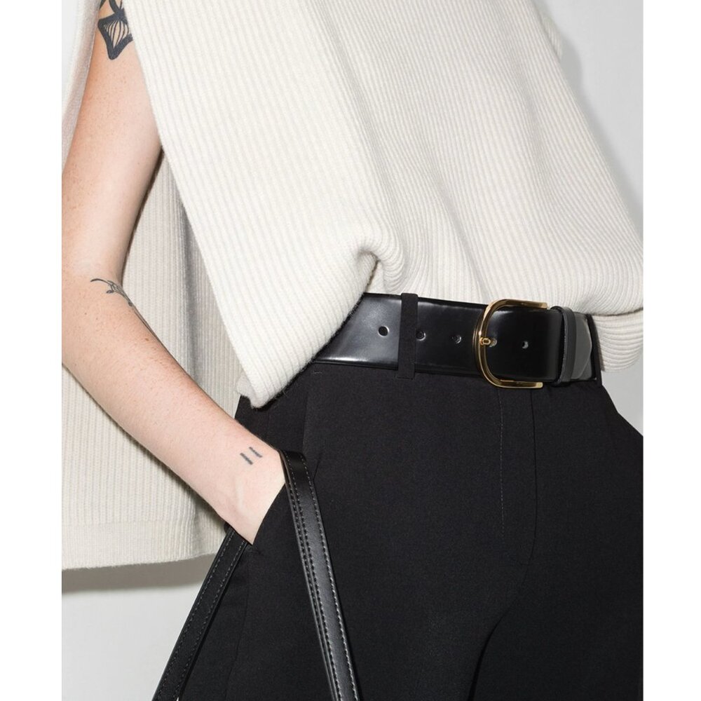 Toteme Black Leather Belt